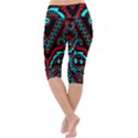 Blue And Red Bandana Lightweight Velour Cropped Yoga Leggings View4