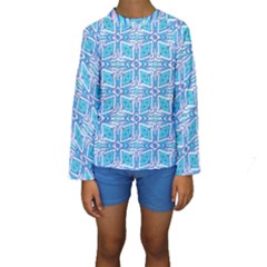 Geometric Doodle 1 Kids  Long Sleeve Swimwear by dressshop