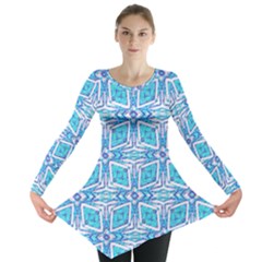 Geometric Doodle 1 Long Sleeve Tunic  by dressshop