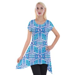 Geometric Doodle 1 Short Sleeve Side Drop Tunic by dressshop