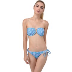 Geometric Doodle 1 Twist Bandeau Bikini Set by dressshop