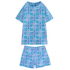 Geometric Doodle 1 Kids  Swim Tee And Shorts Set by dressshop