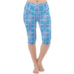 Geometric Doodle 1 Lightweight Velour Cropped Yoga Leggings