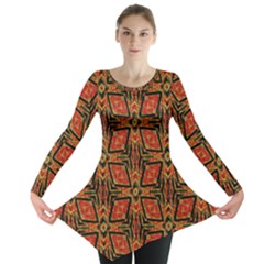 Geometric Doodle 2 Long Sleeve Tunic  by dressshop