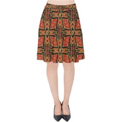 Geometric Doodle 2 Velvet High Waist Skirt by dressshop