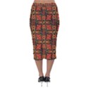 Geometric Doodle 2 Velvet Midi Pencil Skirt View2