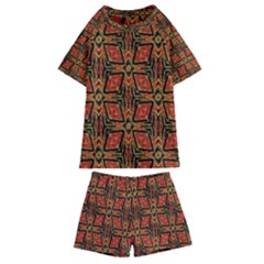 Geometric Doodle 2 Kids  Swim Tee And Shorts Set by dressshop