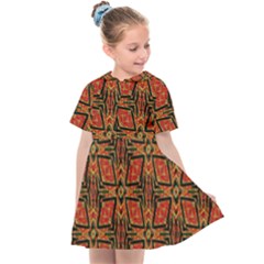 Geometric Doodle 2 Kids  Sailor Dress by dressshop