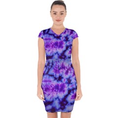 Tie Dye 1 Capsleeve Drawstring Dress  by dressshop