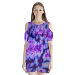 Tie Dye 1 Shoulder Cutout Velvet One Piece