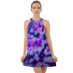 Tie Dye 1 Halter Tie Back Chiffon Dress