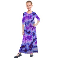 Tie Dye 1 Kids  Quarter Sleeve Maxi Dress by dressshop