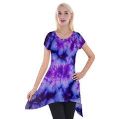 Tie Dye 1 Short Sleeve Side Drop Tunic by dressshop