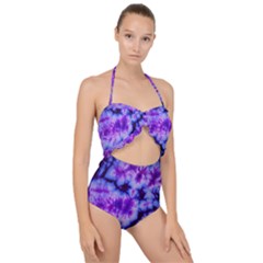 Tie Dye 1 Scallop Top Cut Out Swimsuit by dressshop