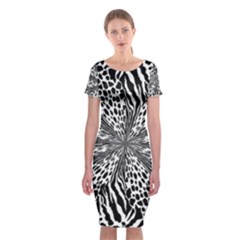 Animal Print 1 Classic Short Sleeve Midi Dress