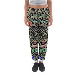 Swirl Retro Abstract Doodle Women s Jogger Sweatpants by dressshop