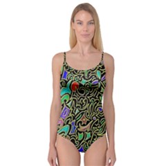 Swirl Retro Abstract Doodle Camisole Leotard  by dressshop