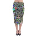 Swirl Retro Abstract Doodle Velvet Midi Pencil Skirt View1