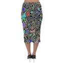 Swirl Retro Abstract Doodle Velvet Midi Pencil Skirt View2