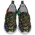 Swirl Retro Abstract Doodle Velcro Strap Shoes View1