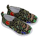 Swirl Retro Abstract Doodle Velcro Strap Shoes View3