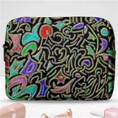 Swirl Retro Abstract Doodle Make Up Pouch (large)