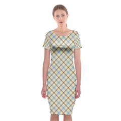 Plaid 2  Classic Short Sleeve Midi Dress by dressshop