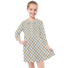 Plaid 2  Kids  Quarter Sleeve Shirt Dress