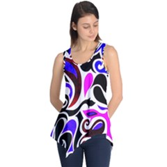 Retro Swirl Abstract Sleeveless Tunic by dressshop