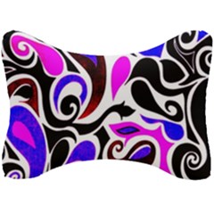 Retro Swirl Abstract Seat Head Rest Cushion by dressshop