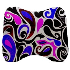 Retro Swirl Abstract Velour Head Support Cushion by dressshop