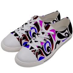 Retro Swirl Abstract Women s Low Top Canvas Sneakers by dressshop