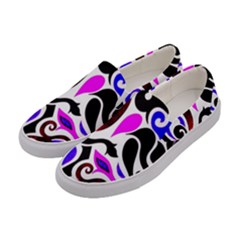 Retro Swirl Abstract Women s Canvas Slip Ons by dressshop