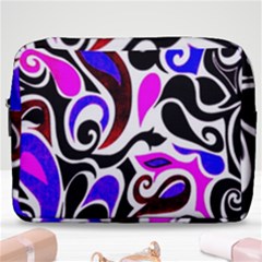 Retro Swirl Abstract Make Up Pouch (large)