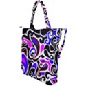 Retro Swirl Abstract Shoulder Tote Bag View2