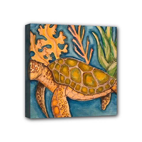 Turty- All Mini Canvas 4  X 4  (stretched) by ArtByAng