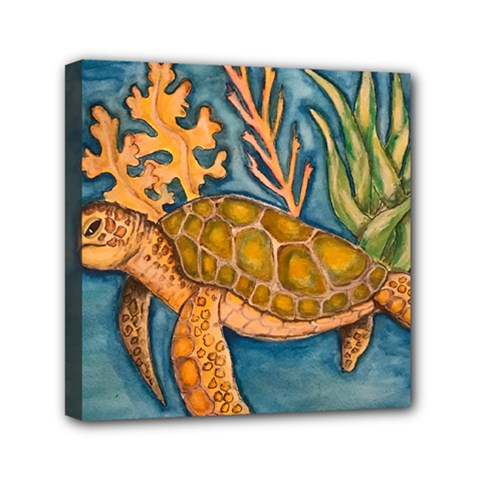 Turty- All Mini Canvas 6  X 6  (stretched) by ArtByAng