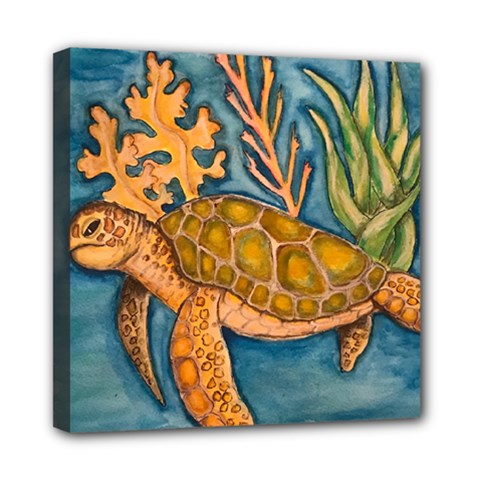 Turty- All Mini Canvas 8  X 8  (stretched) by ArtByAng