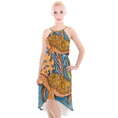 Turty- All High-low Halter Chiffon Dress  by ArtByAng