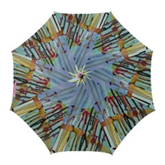 Chaos In Colour  Golf Umbrellas by ArtByAng