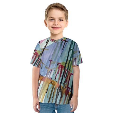 Chaos In Colour  Kids  Sport Mesh Tee by ArtByAng