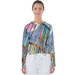 Chaos In Colour  Women s Slouchy Sweat by ArtByAng