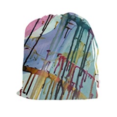 Chaos In Colour  Drawstring Pouch (xxl) by ArtByAng