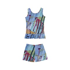 Chaos In Colour  Kid s Boyleg Swimsuit by ArtByAng