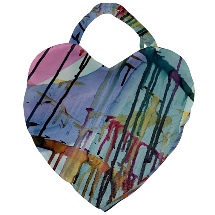 Chaos in Colour  Giant Heart Shaped Tote