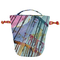 Chaos In Colour  Drawstring Bucket Bag