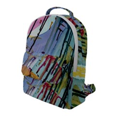 Chaos In Colour  Flap Pocket Backpack (large)