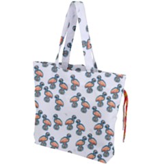 Flaming Gogo Drawstring Tote Bag