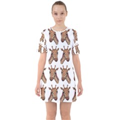 Giraffe Sixties Short Sleeve Mini Dress by ArtByAng