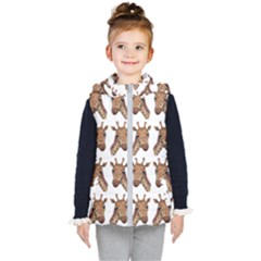 Giraffe Kid s Hooded Puffer Vest by ArtByAng